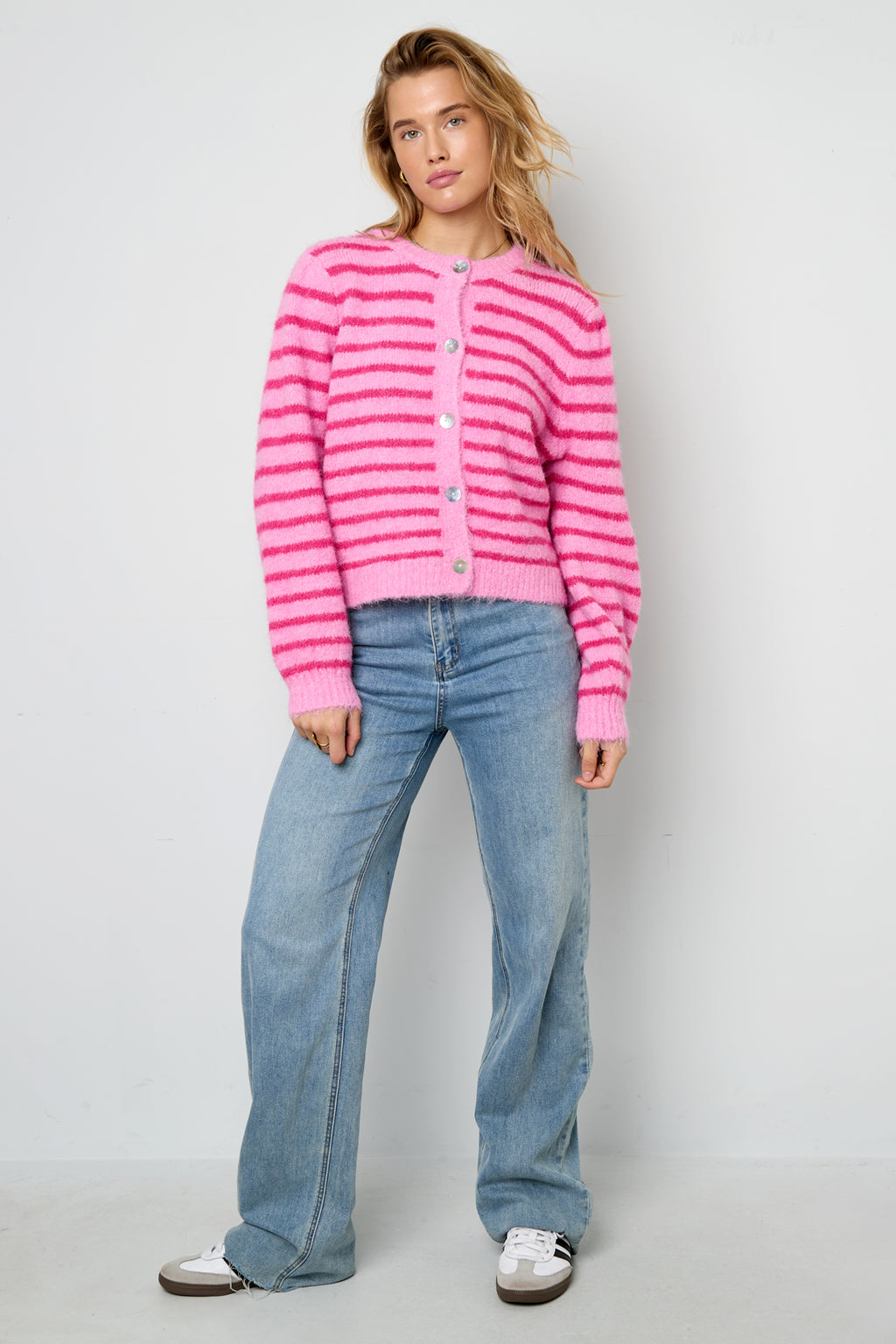 Cardigan a righe