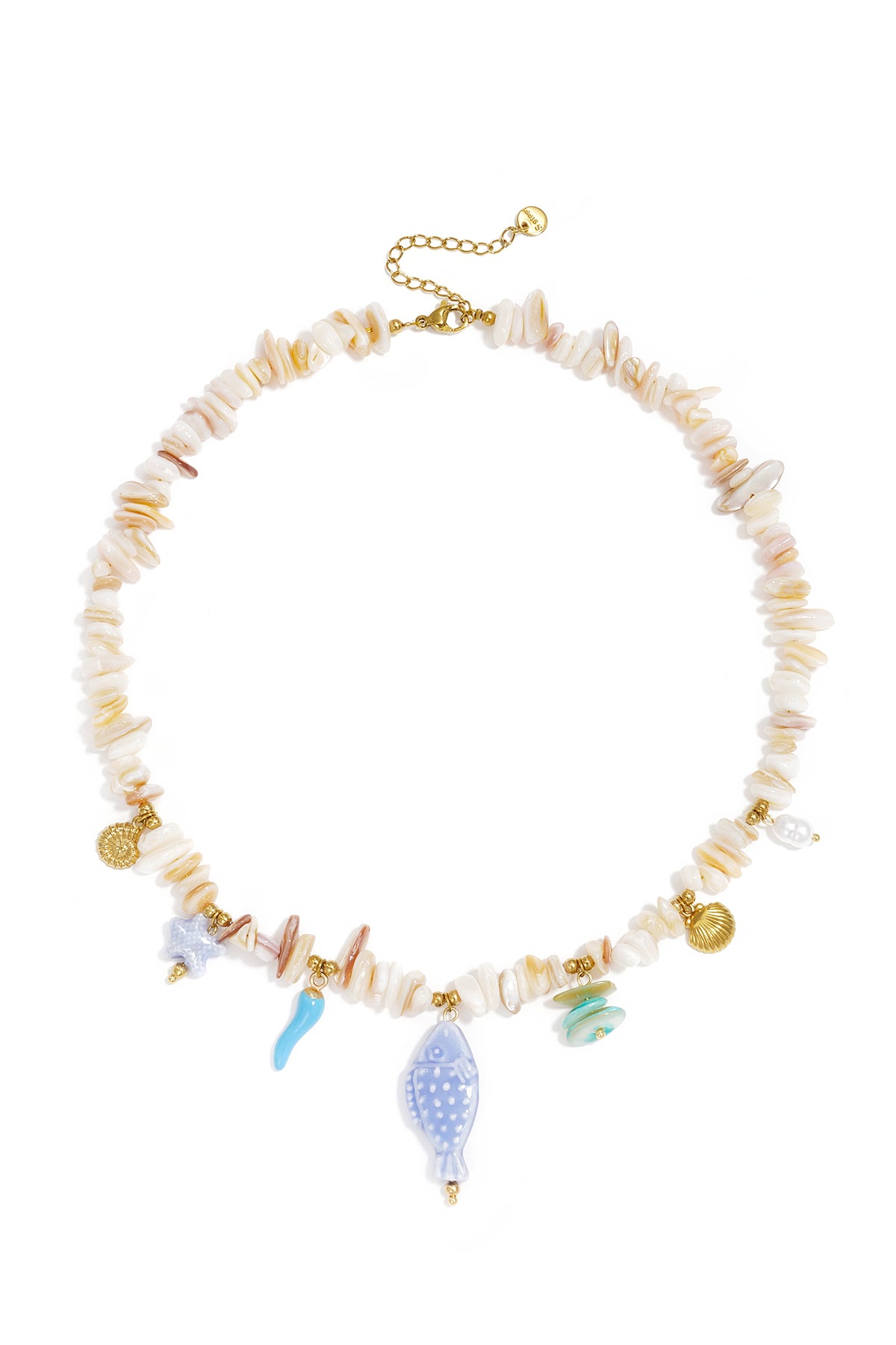 Collane con perline di pietra, serie "Fiori, Vacanze/Spiaggia, Romantiche", gioielli da donna
