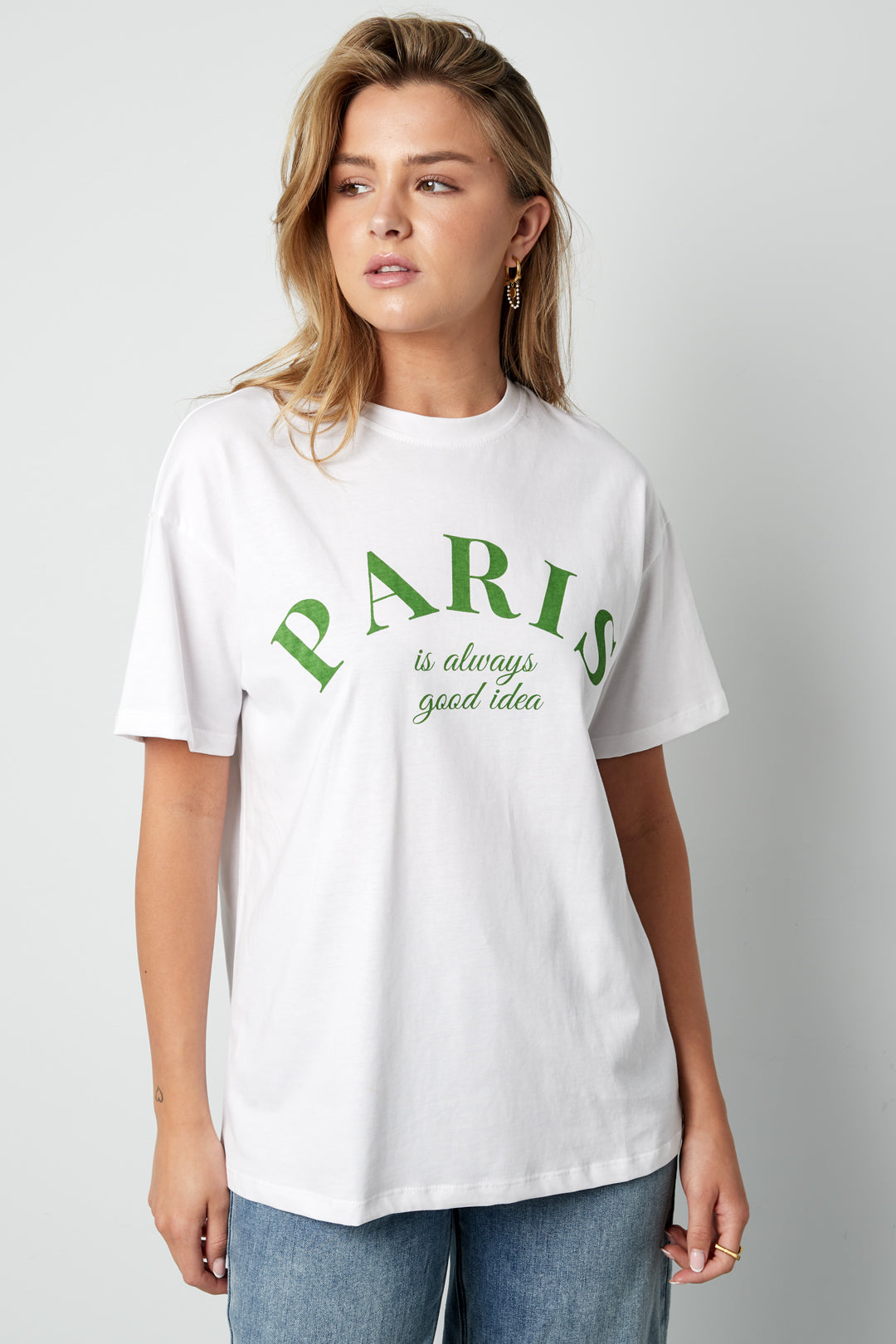 Cotton Maglietta Donna Casual Letters