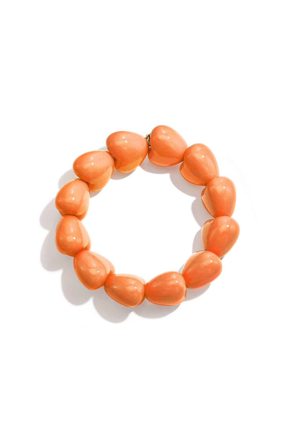 Braccialetto con perline a forma di cuore grosse