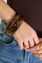 Braccialetti in acrilico tinta unita casual quotidiani semplici serie gioielli da donna