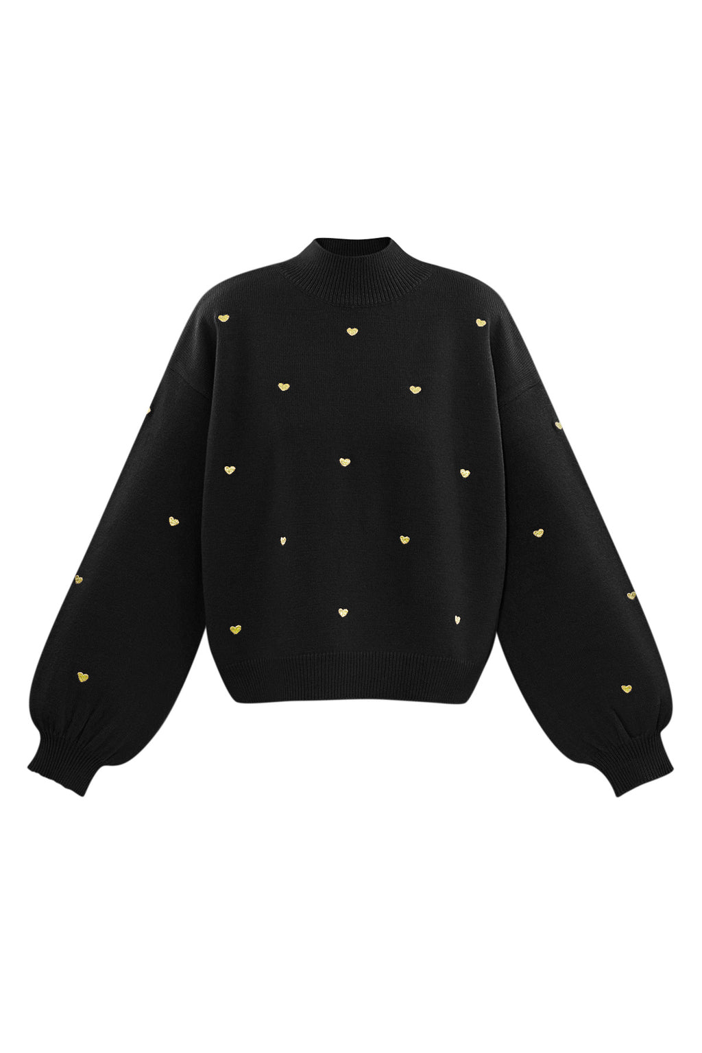 Maglione in Acrilico Stile Casual con Motivo Cuore Autunno/Inverno