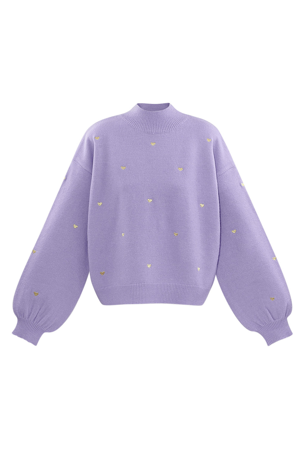 Maglione in Acrilico Stile Casual con Motivo Cuore Autunno/Inverno