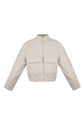 Giubbotto Donna in Fibra di Poliestere Tessuta Stile Casual Colore Puro Autunno/Inverno