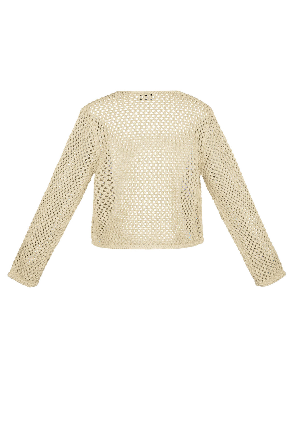 Cardigan di Maglia in Poliestere Donna Aperto Anteriore Motivo Uncinetto