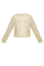 Cardigan di Maglia in Poliestere Donna Aperto Anteriore Motivo Uncinetto
