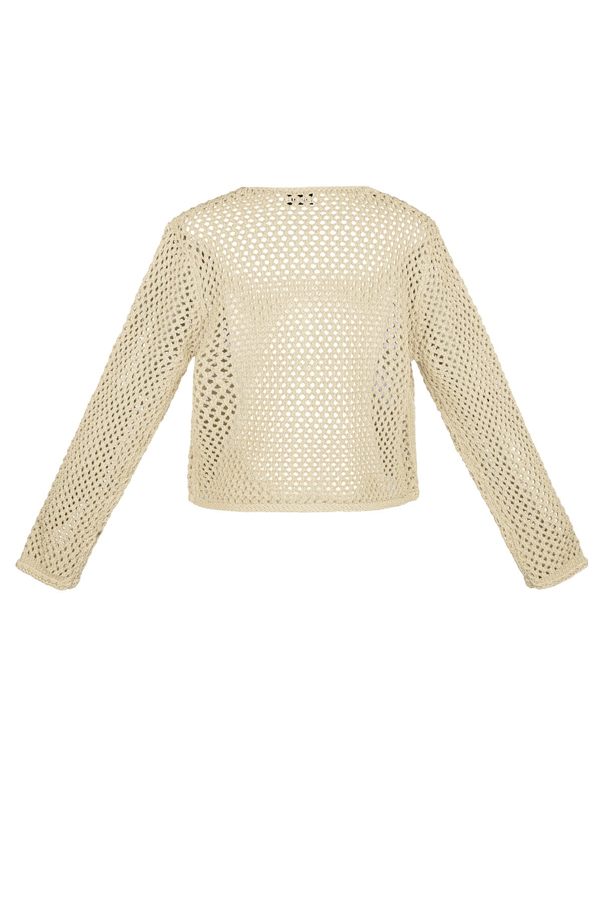 Cardigan di Maglia in Poliestere Donna Aperto Anteriore Motivo Uncinetto