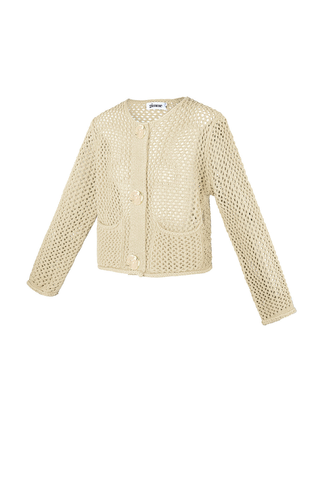 Cardigan di Maglia in Poliestere Donna Aperto Anteriore Motivo Uncinetto