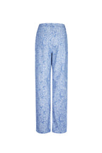 Cotone Tessuto Pantaloni Dritti Donna Casual Stampa Fiorita