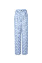 Cotton Woven Donna Pantalone Retto Motivo Geometrico