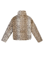 Giubbotto Donna in Poliestere Pelliccia Sintetica Stampa Leopardo Caldo e Accogliente