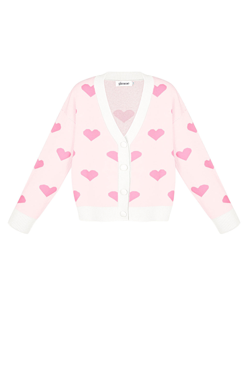 Viscosa Maglia Cardigan Donna Carino Motivo Cuore Autunno/Inverno