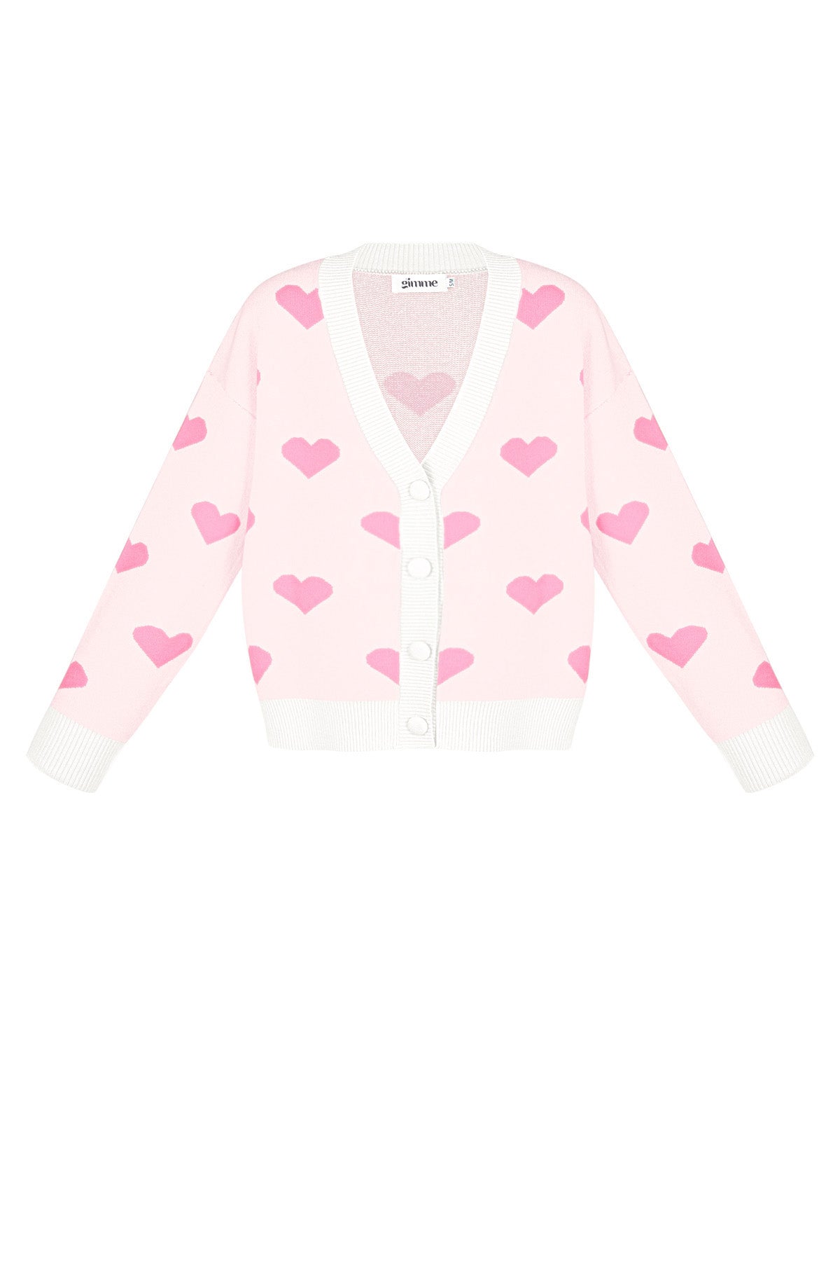 Viscosa Maglia Cardigan Donna Carino Motivo Cuore Autunno/Inverno