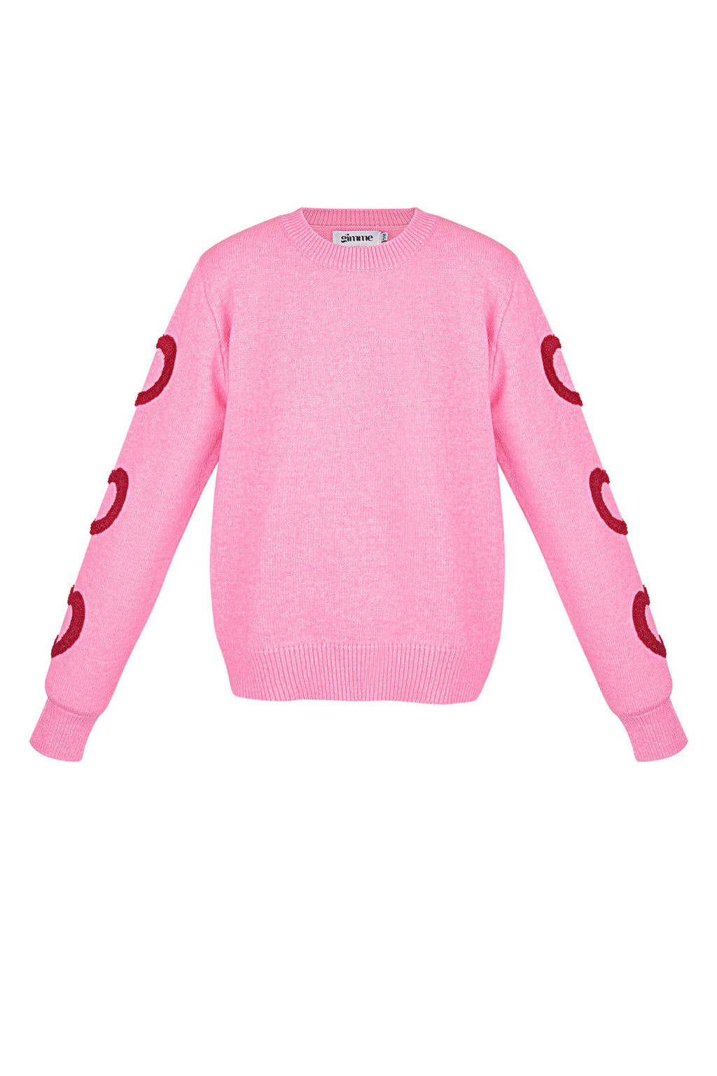 Maglione in Mistura di Lana Maglia Donna Girocollo Design a Cuori