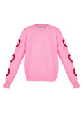 Maglione in Mistura di Lana Maglia Donna Girocollo Design a Cuori