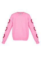 Maglione in Mistura di Lana Maglia Donna Girocollo Design a Cuori