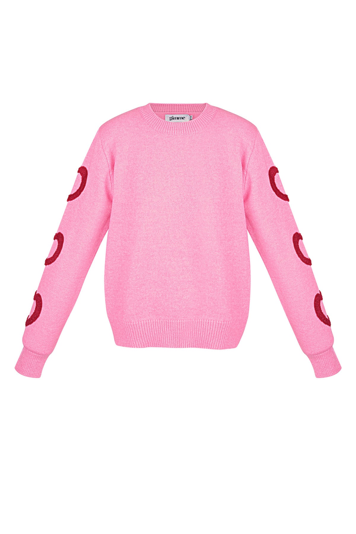 Maglione in Mistura di Lana Maglia Donna Girocollo Design a Cuori