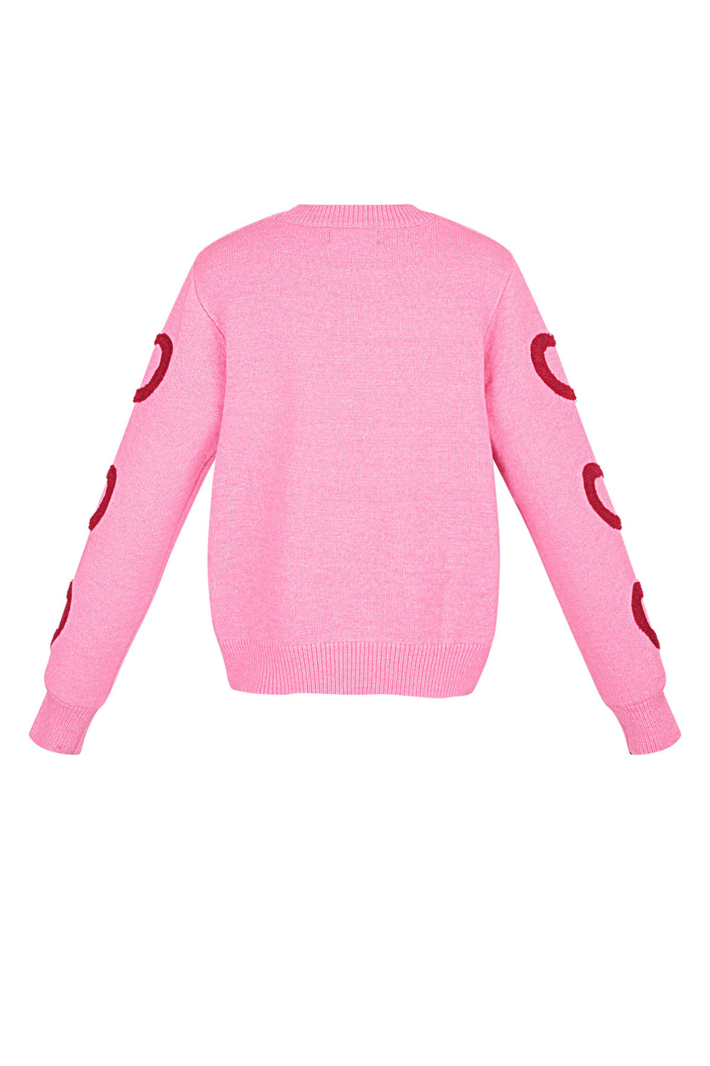 Maglione in Mistura di Lana Maglia Donna Girocollo Design a Cuori
