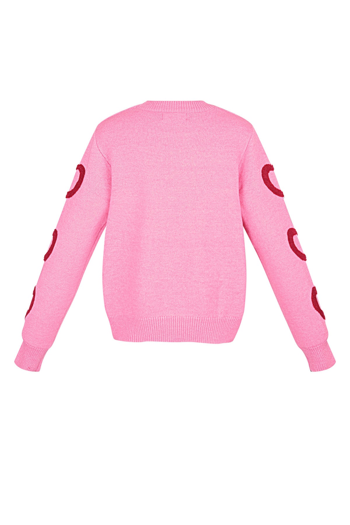 Maglione in Mistura di Lana Maglia Donna Girocollo Design a Cuori