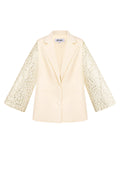 Poliestere Abito da Donna Set Maniche in Pizzo Design