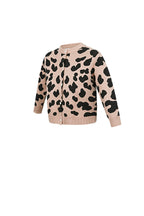 Cardigan di Viscosa Donna Stampato Leopardo Design Elegante