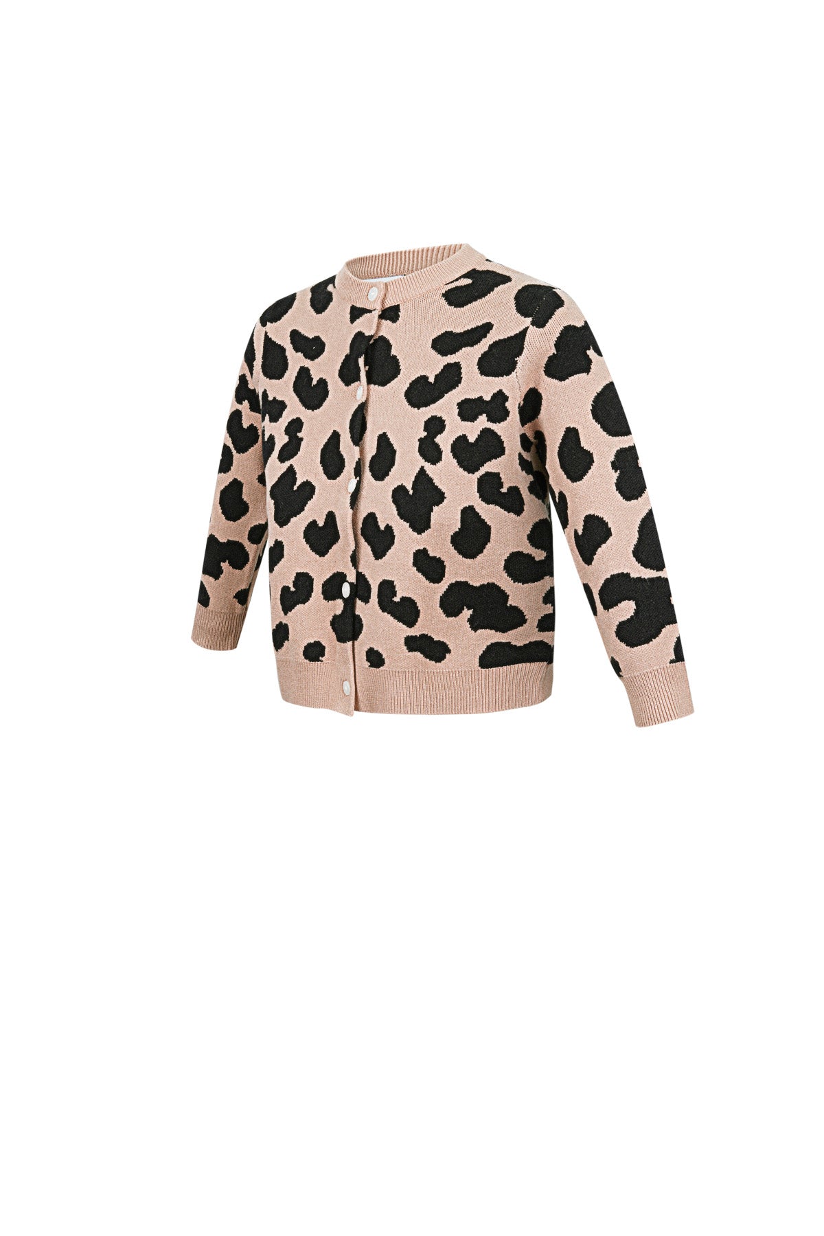 Cardigan di Viscosa Donna Stampato Leopardo Design Elegante