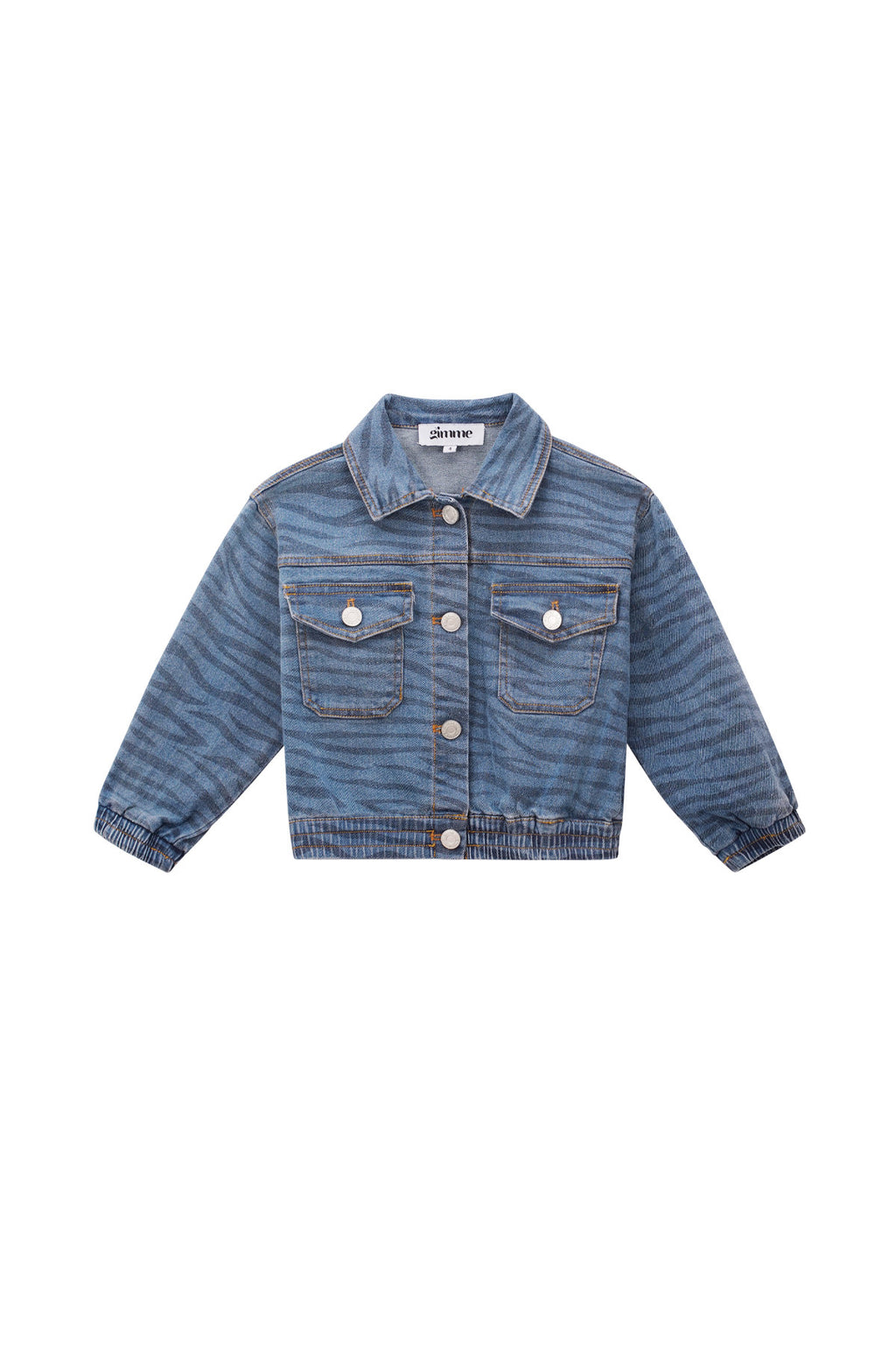 Giubbotto in Cotone per Bambini Stile Jeans Design Classico a Righe