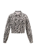 Cotton Denim Giacca Donna Street Elegant Specialty Stampa Animale