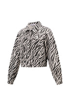 Cotton Denim Giacca Donna Street Elegant Specialty Stampa Animale