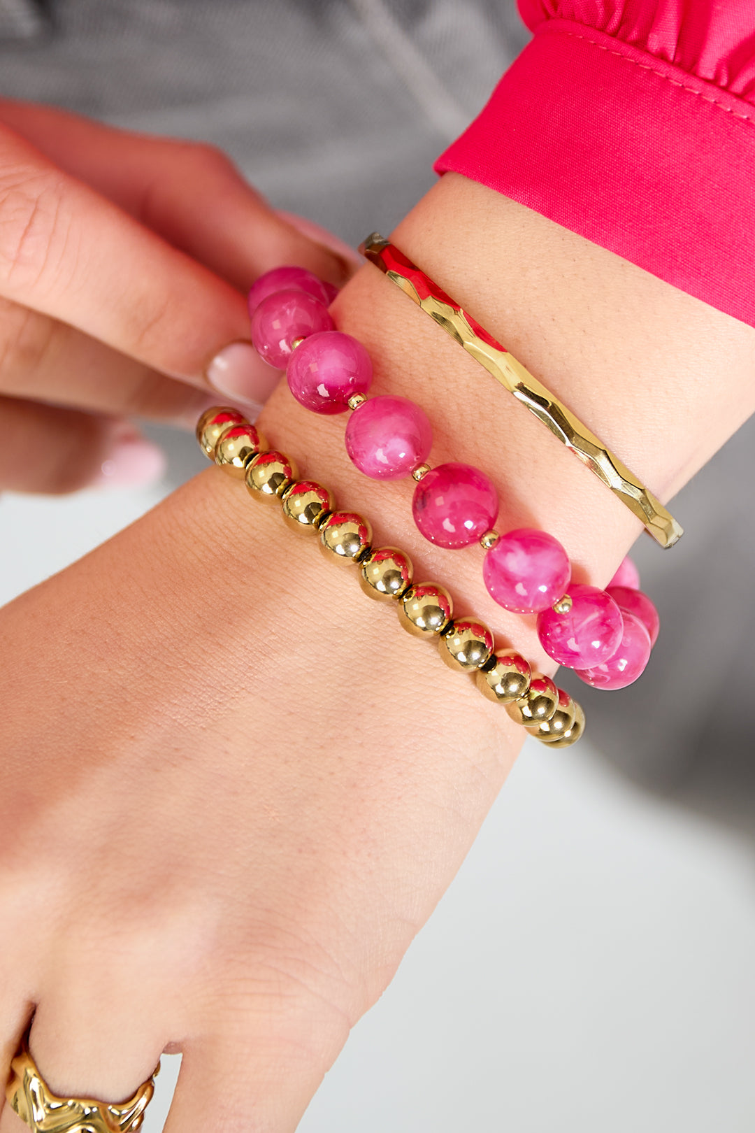 Bracciale con perle rotonde