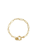 bracciale con chiusura frontale e maglie alternate