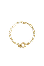 bracciale con chiusura frontale e maglie alternate