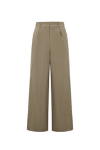 Tessuto Fibra di Poliestere Donna Pantaloni Larghi Eleganti Colore Puro Autunno/Inverno