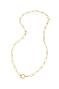 Collana e bracciale 2 in 1 con maglie testurizzate