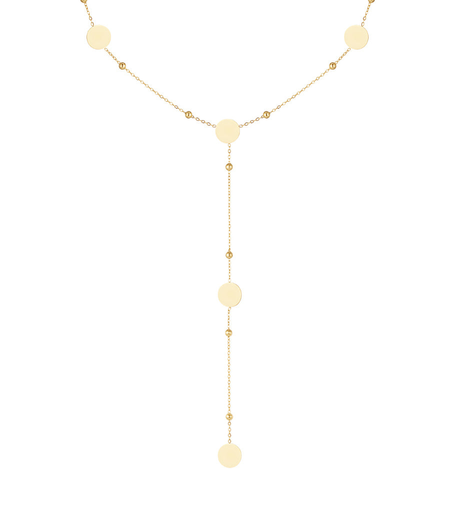 collana lunga con cerchi dappertutto: colore oro
