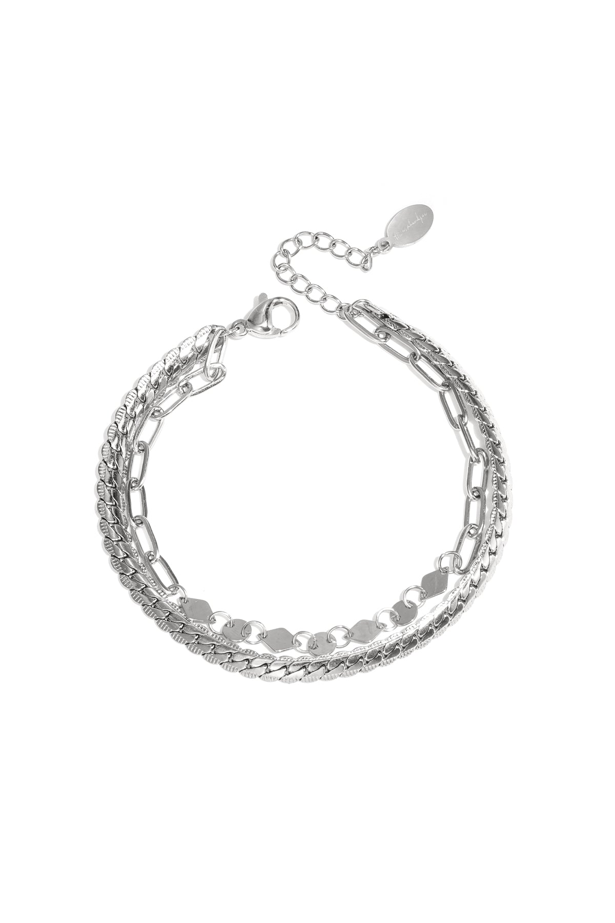Bracciale a doppio strato in acciaio inossidabile