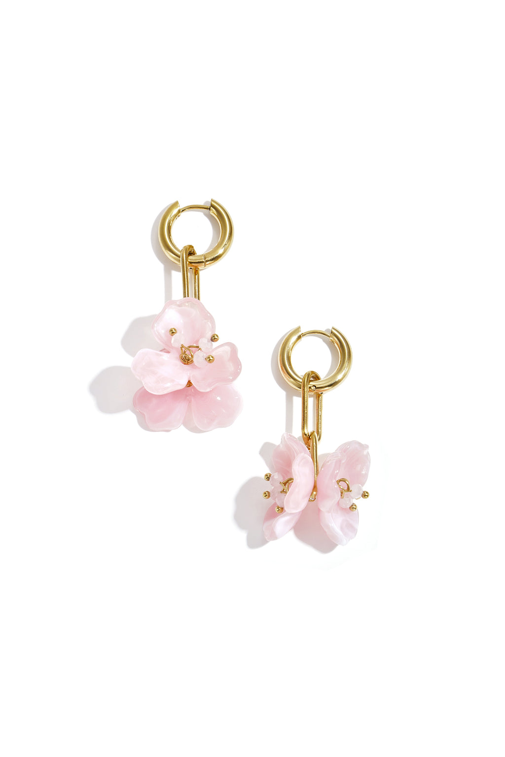 Orecchini a forma di fiore con perline