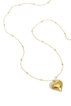 Collane lunghe in acciaio inossidabile con cuore, casual, quotidiane, semplici, gioielli da donna