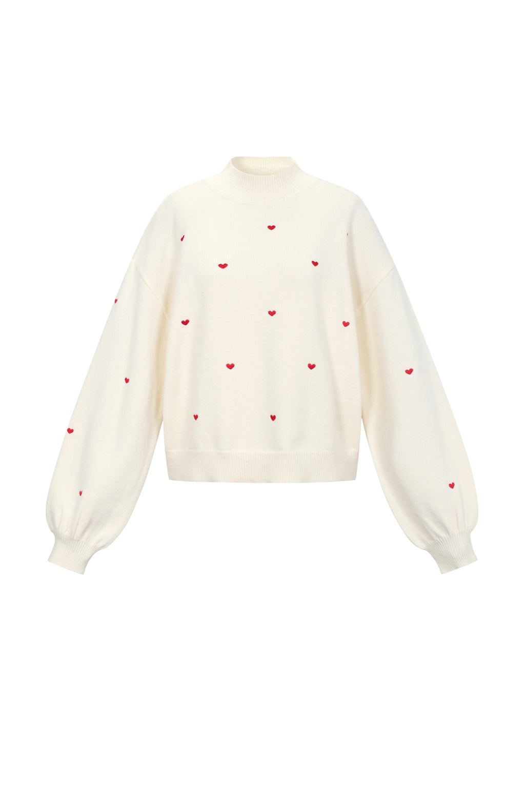 Maglione lavorato a maglia con cuori