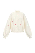 Maglione lavorato a maglia con cuori