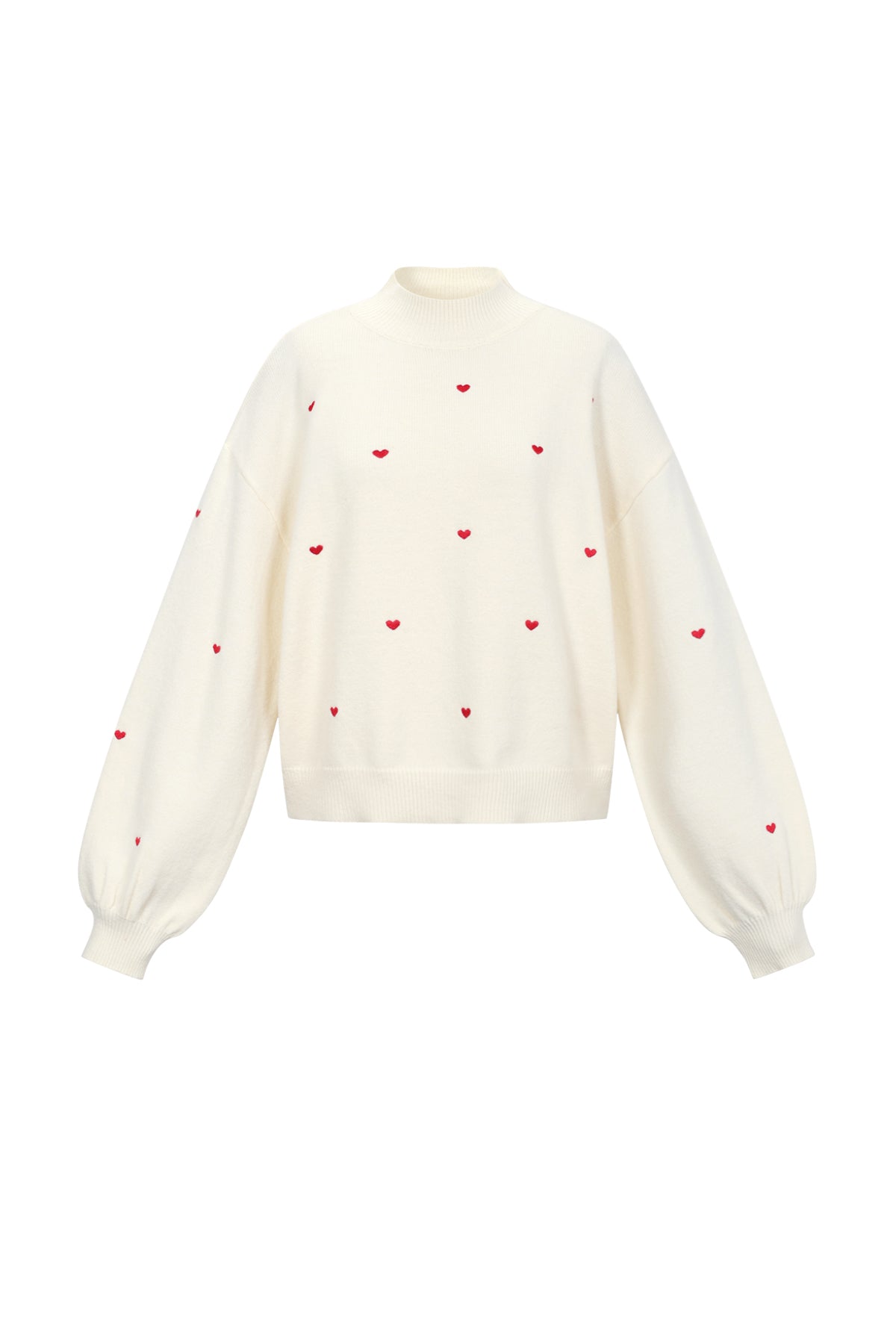 Maglione lavorato a maglia con cuori