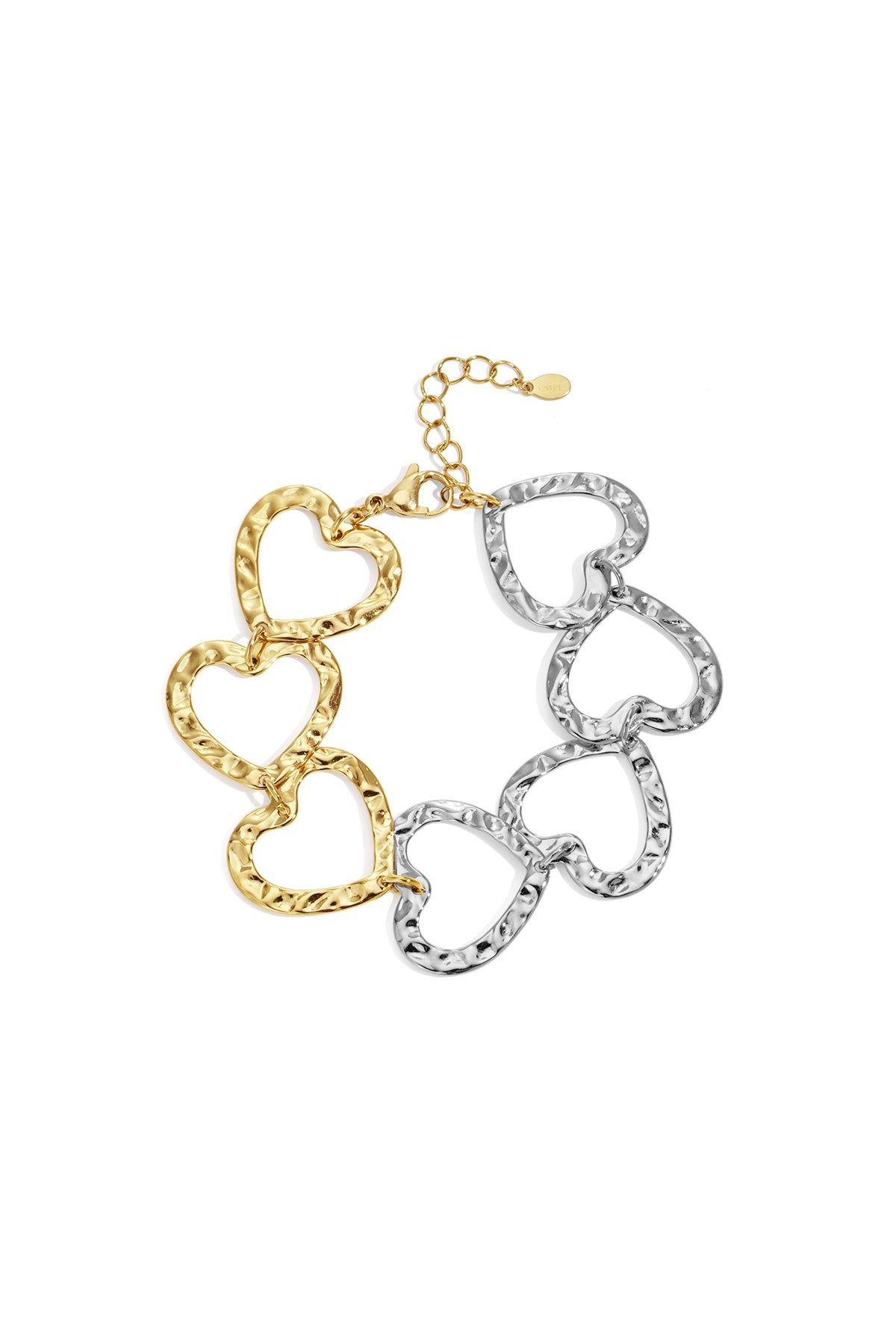 Braccialetti a catena in acciaio inossidabile con cuore, casual, quotidiani, semplici, gioielli da donna