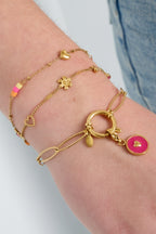 Braccialetti con ciondoli in acciaio inossidabile Fiore quotidiano