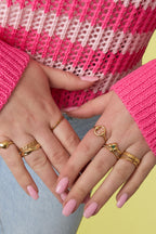 Anello con stampa floreale