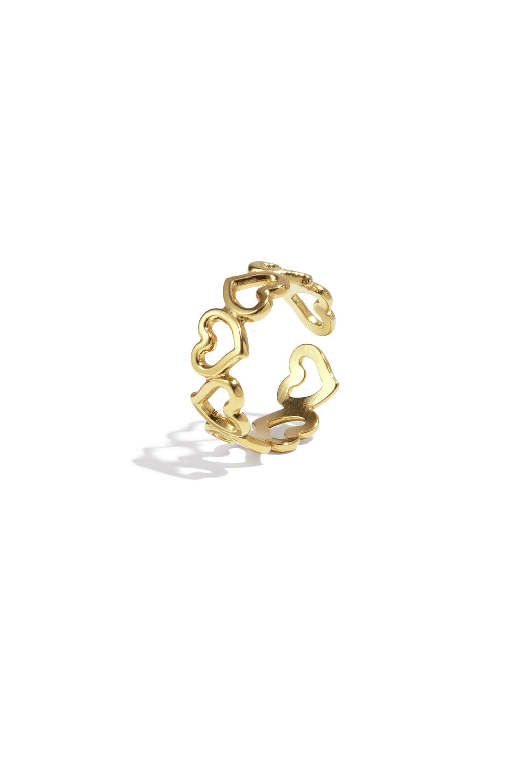 Anelli minimalisti in acciaio inossidabile a forma di cuore, casual, quotidiani, semplici, gioielli da donna