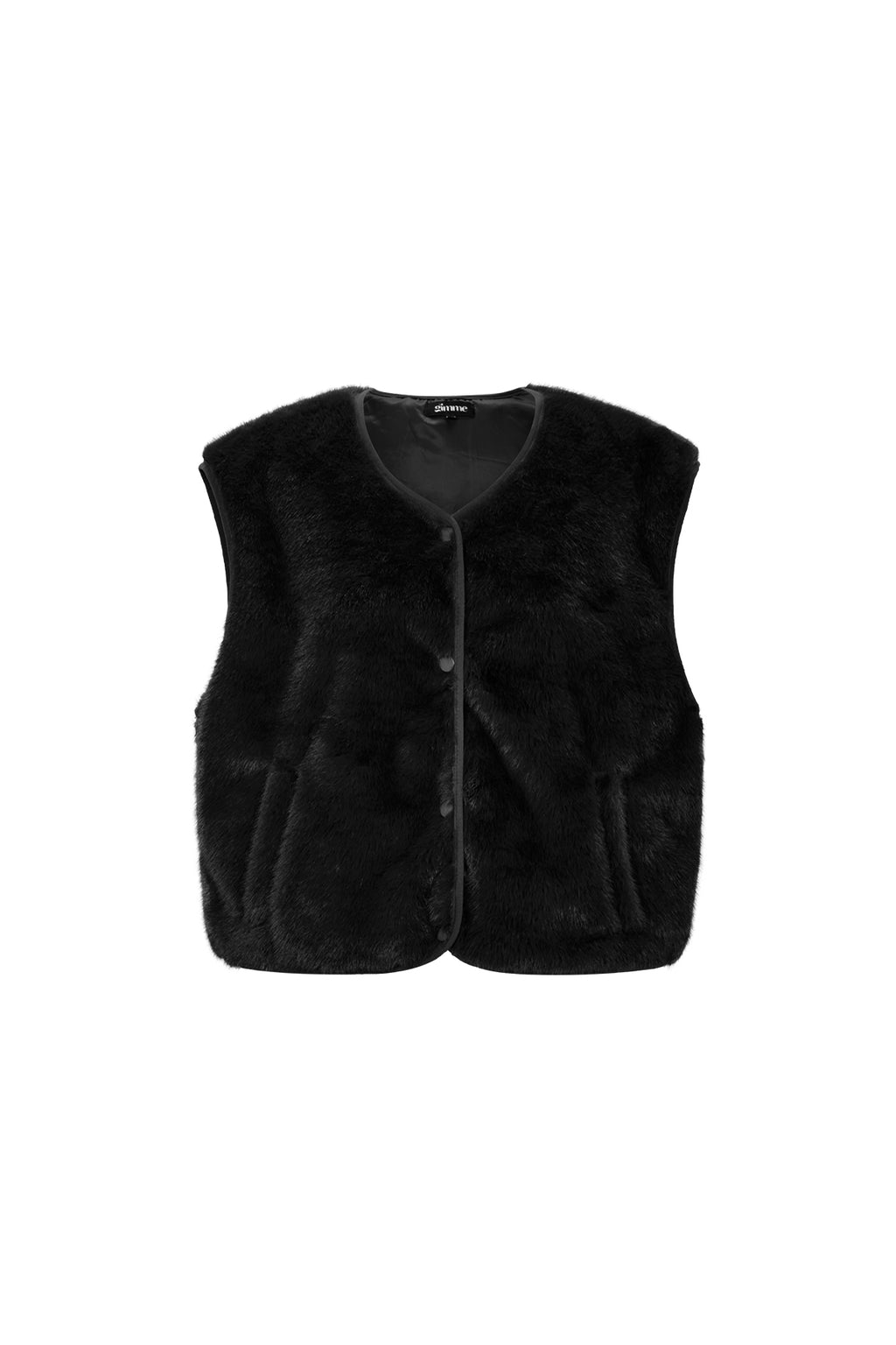 Gilet senza maniche in pelliccia sintetica