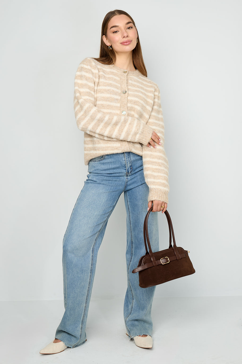 Cardigan a righe