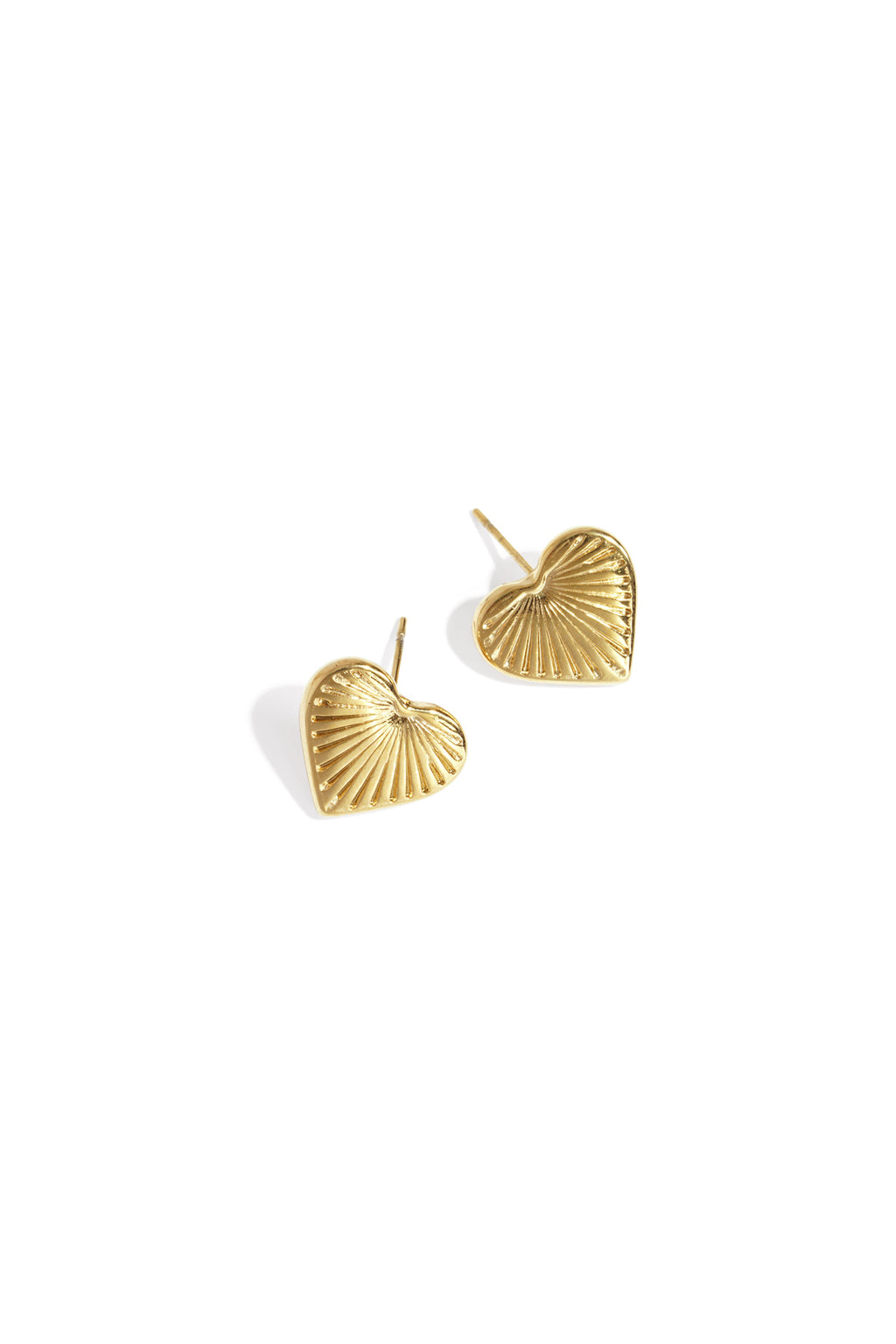 Orecchini a bottone in acciaio inossidabile a forma di cuore, serie Daily Daily Simple, gioielli da donna