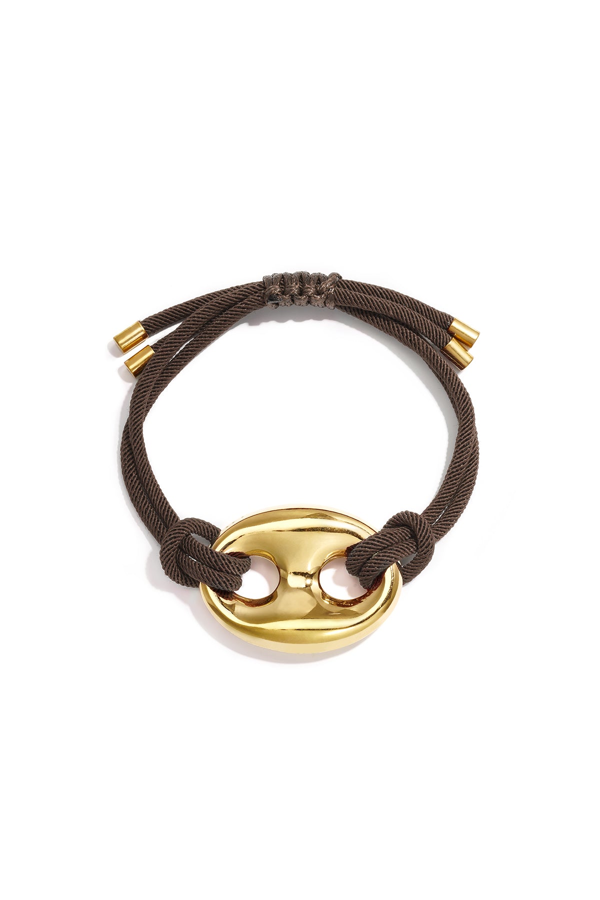 Bracciale in cordino di raso con dettaglio a bottone