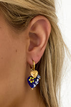 Orecchini pendenti in acciaio inossidabile a forma di cuore, casual, quotidiani, semplici, da donna